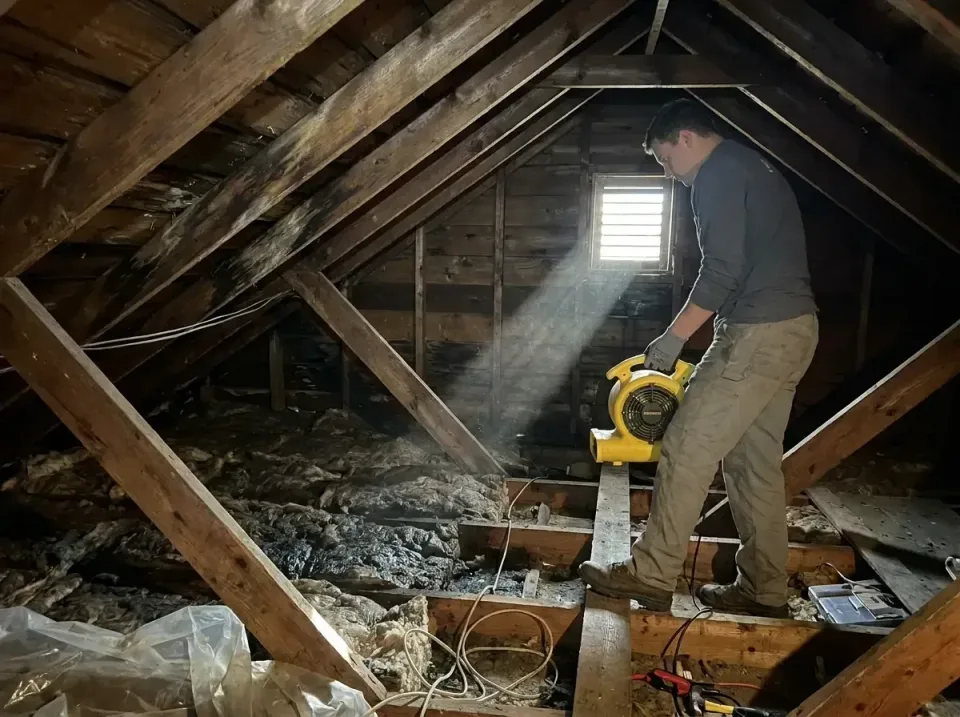 attic-water-damage-drying-proc-007 — frequently asked questions, Emergency Water Extraction & 24/7 Flood Response in Loudonv…
